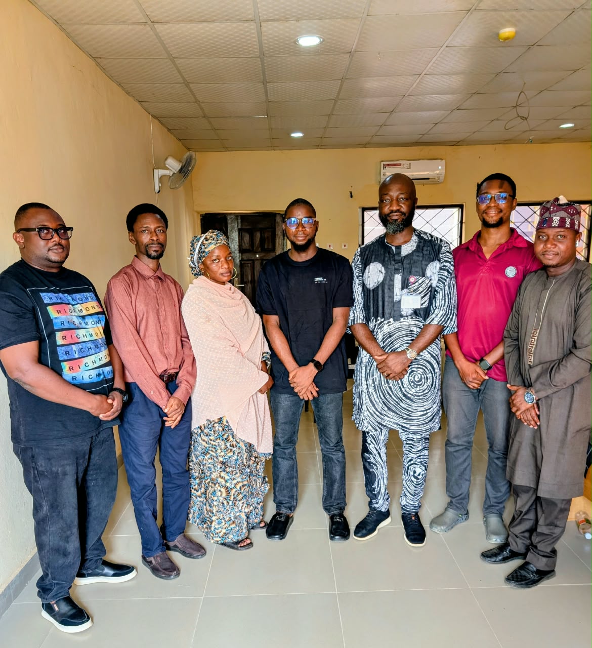 Rasheed Taiwo with staff of the Department of Software Engineering, FUT Minna, after the SWEMLab staff workshop